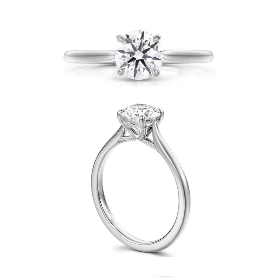 Camilla 0.50-0.599ct Diamond 4 Prong Solitaire Ring in Platinum, size 6.5