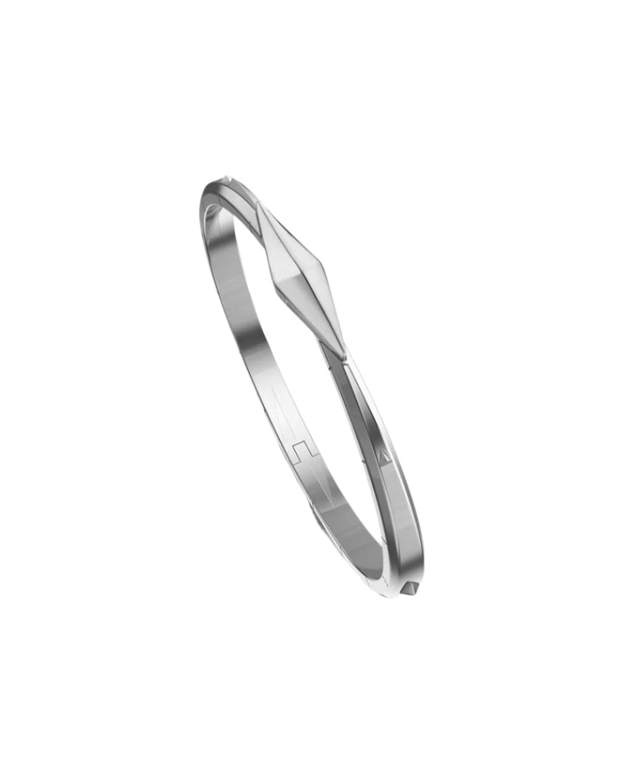 Points North Hinged Bangle Bracelet in Sterling Silver Large