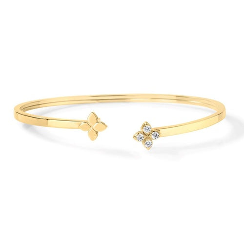 0.08ct Diamond Bangle Bracelet in 18K Yellow Gold