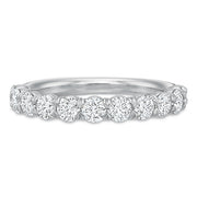 Silk Prong 1.50ct Diamond Partway Band in Platinum, size 6