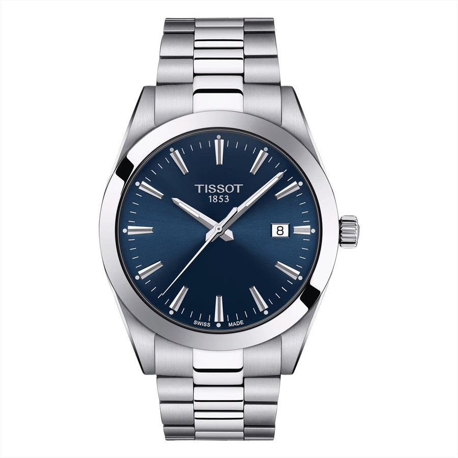 40mm Gentleman Watch with Blue Dial in Stainless Steel, Bracelet