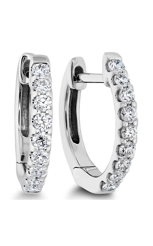 Odessa 0.24-0.27ct Diamond Huggie Hoop Earrings in 18K White Gold