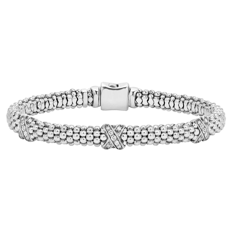 Three Diamond X Bracelet