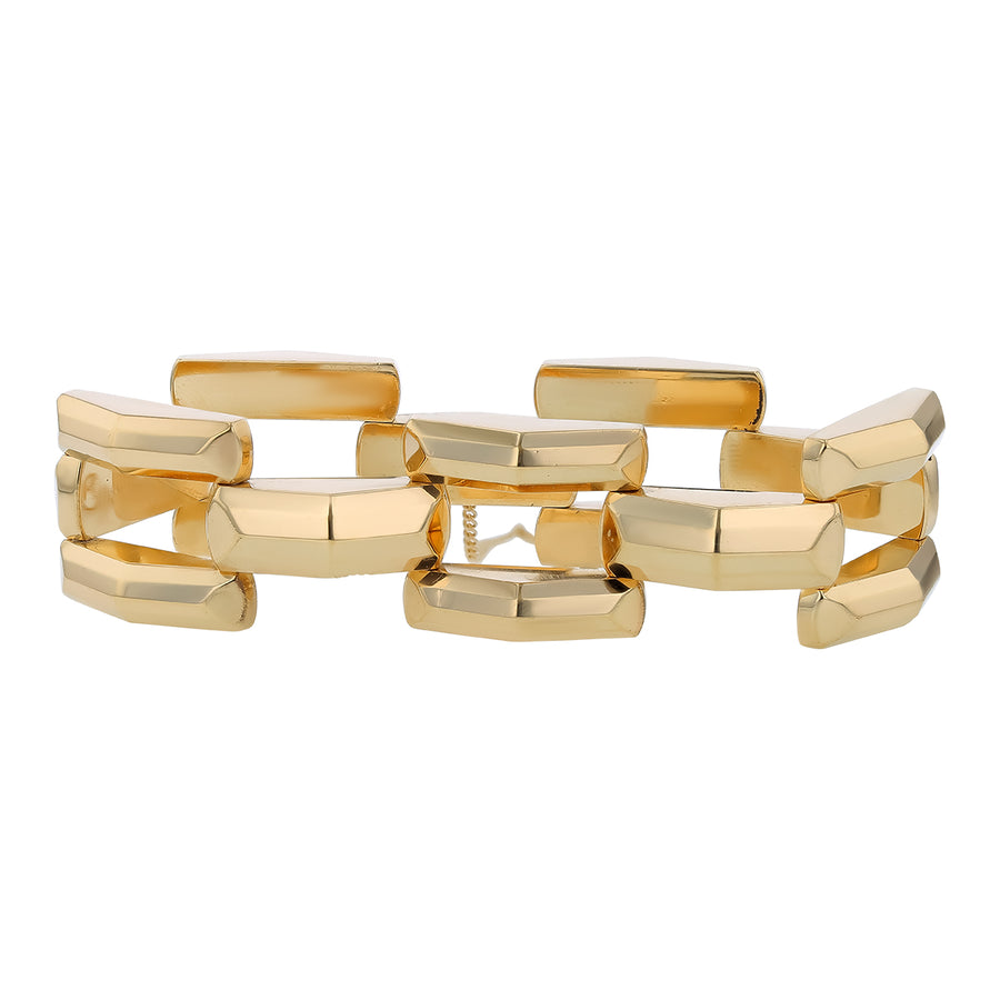 20mm Geometric Bracelet in 14K Yellow Gold