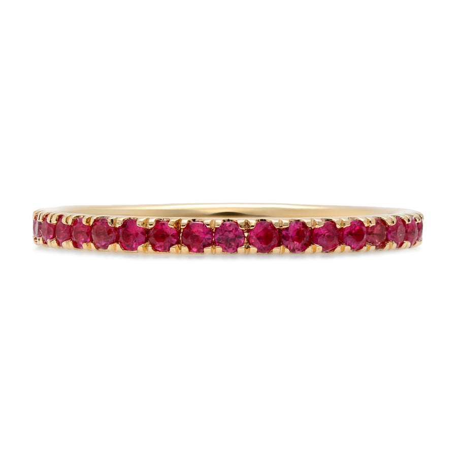Thread Ruby Ring in 18K Yellow Gold, Size 6.25