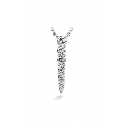 Identity Diamond Drop Pendant in 18K White Gold, 18in