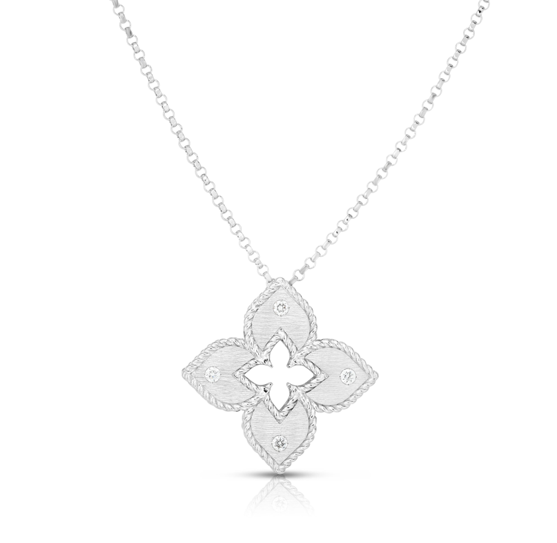 Venetian Princess Diamond Pendant in 18K White Gold
