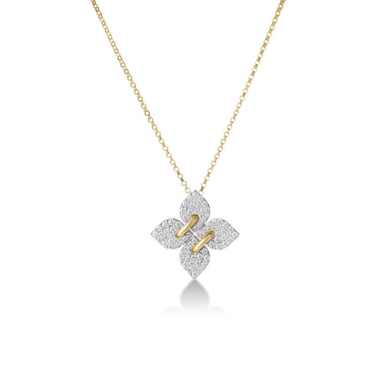 Venetian Princess 0.49ct Diamond Pendant on Chain in 18K Yellow Gold on 17" chain