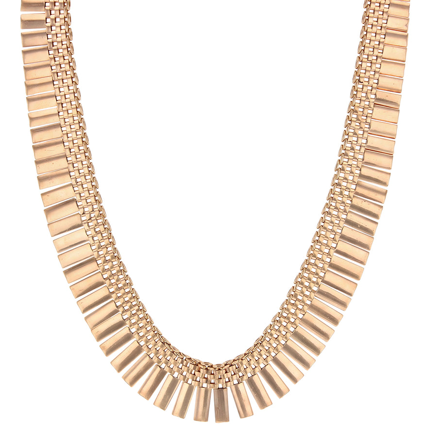 Retro Brick Mesh Necklace in 18K Rose Gold, 17"