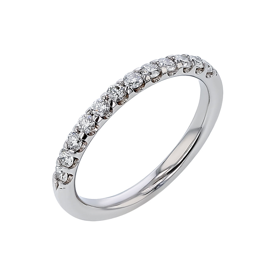 0.50ct Diamond 4 Prong Wedding Band in Platinum, size 6.75