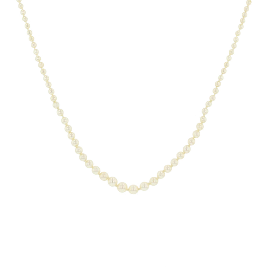 14K Yellow Gold 2.5-6.5mm Cultured Pearl 20" Tapered Necklace