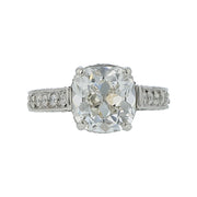3.03ct Diamond and 0.67ct Diamond 4-Prong Ring in Platinum, size 3.5