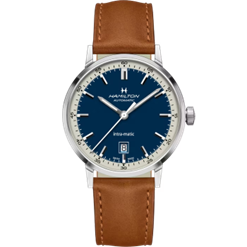40mm American Classic Intra-Matic Auto Watch with Blue Dial in Stainless Steel, Strap
