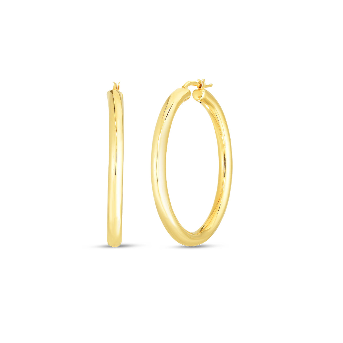 Oro Classic Hoop Earrings in 18K Yellow Gold, 25mm