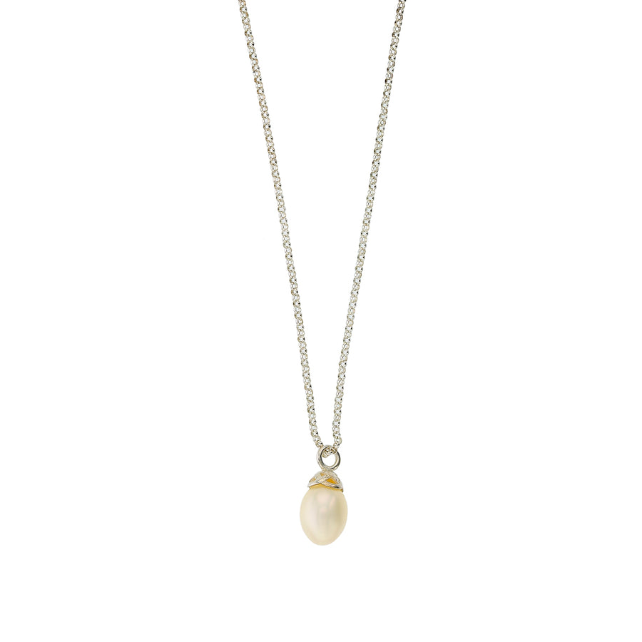 Slane 8.5mm Freshwater Pearl Pendant in Sterling Silver, 18" chain