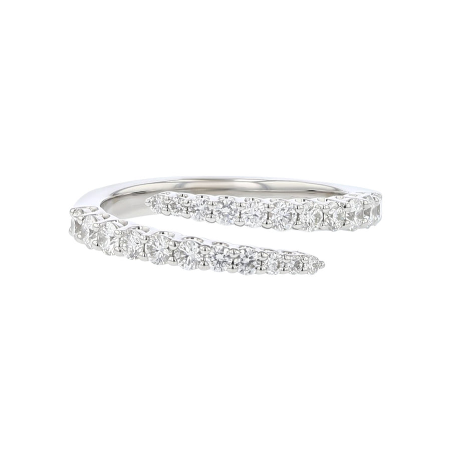 Identity Diamond Wrap Ring in 18K White Gold, Size 6.5