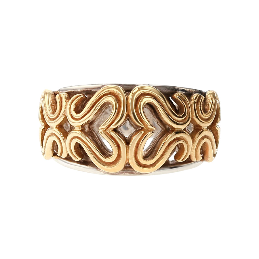 Slane Heart Ring in Sterling Silver and 18K Yellow Gold, size 7