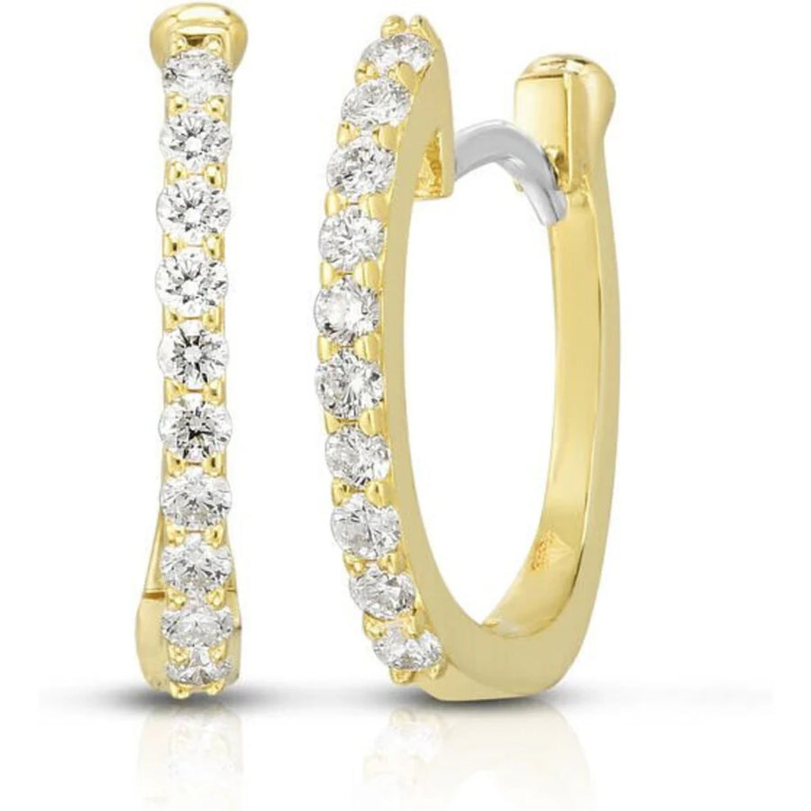 Huggy Earrings with Micropave Diamonds