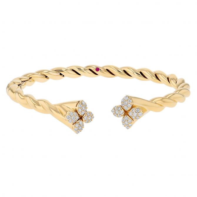 Love in Verona 0.28ct Diamond Bangle Bracelet in 18K Yellow Gold