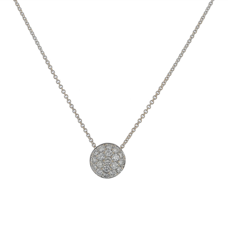 0.72ct Diamond Cluster Pendant in 14k Yellow and White Gold, 16"