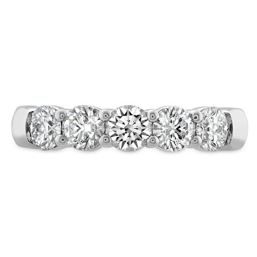 0.65-0.79ct Diamond Signature 5-Stone Band in Platinum, Size 6.5