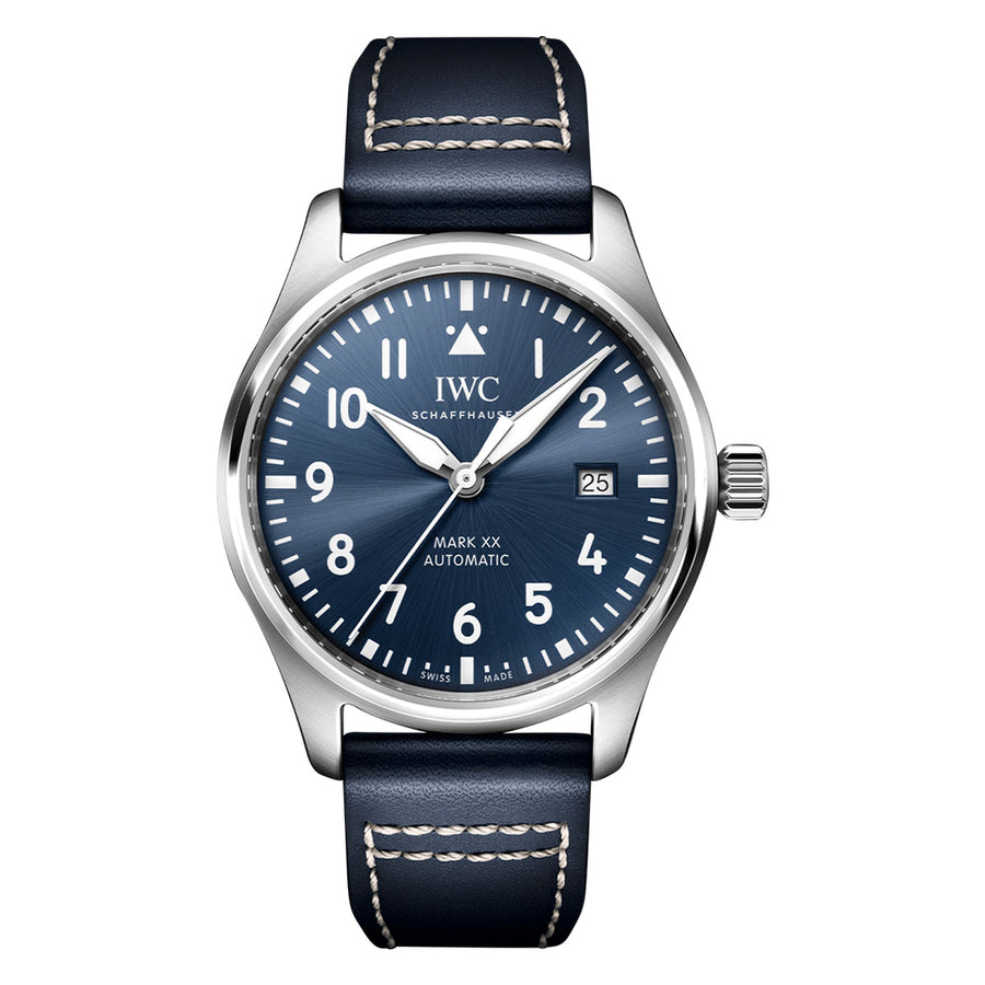 40mm Pilot's Mark XX Watch with Blue Dial in Stainless Steel, Strap