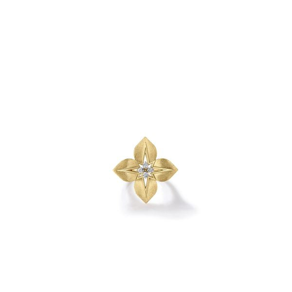 Aurora 0.08ct Diamond Ring in 18K Yellow and White Gold, size 6.5