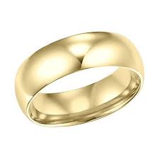 Low Dome Comfort Fit Band in 14K Yellow Gold, Size 11