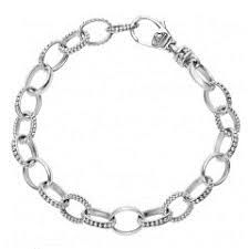 Signature Caviar Beaded and Smooth Link Bracelet