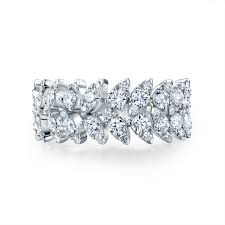 Aerial Diamond Double Dewdrop Ring in 18K White Gold, Size 6.5