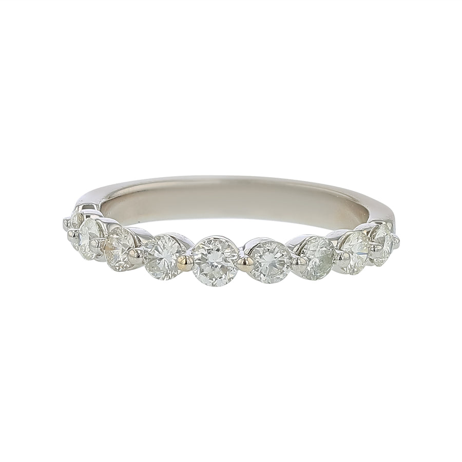 0.66ct Diamond 11 Stone Wedding Band in Platinum, size 8.5