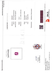 1.64ct Cushion Pink Sapphire and 0.38ct Shield Diamonds Three Stone Ring in Platinum, Size 6