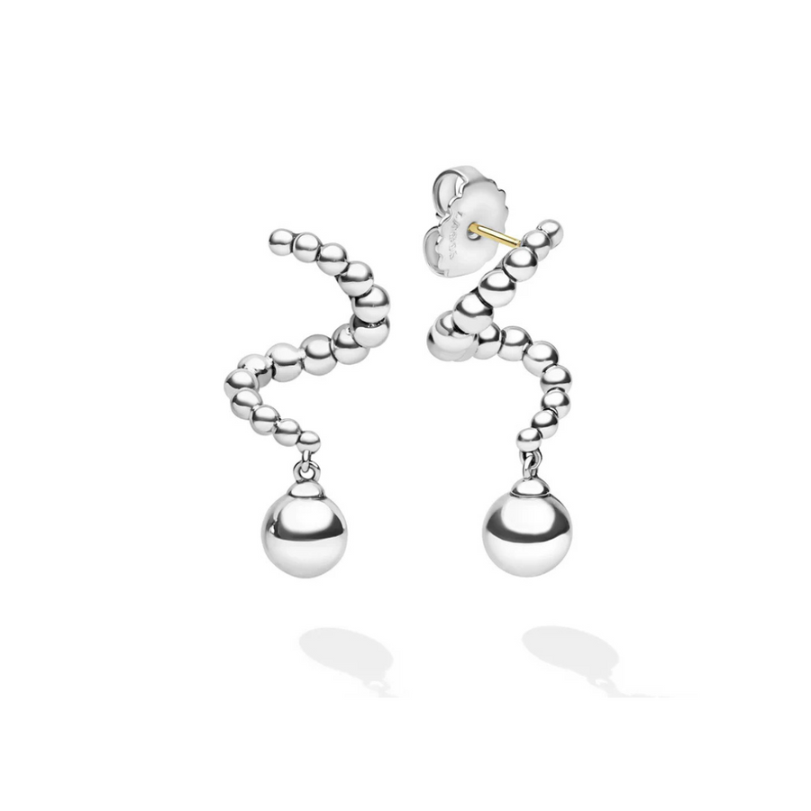 Caviar Bubbly Drop Earrings in Sterling Silver