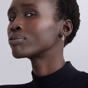 Caviar Lux Hoop Earrings in 18K Yellow Gold and Sterling Silver