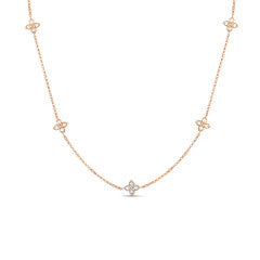 Love by the Inch 0.22ct Diamond Necklace in 18K Rose Gold on 14-17" adjustable chain