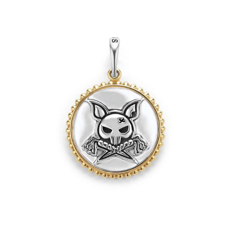 Anthem Krunch Pendant without Chain in Sterling Silver and 18K Yellow Gold