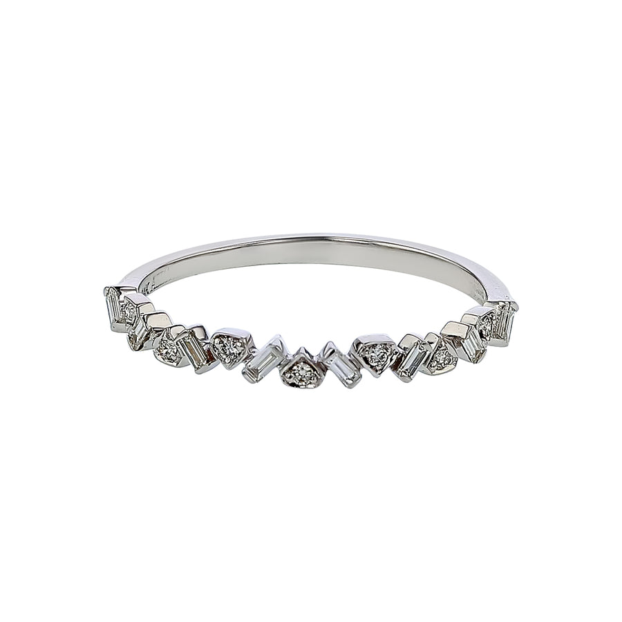0.13ct Diamond VS Ring in 14K White Gold, size 6.5