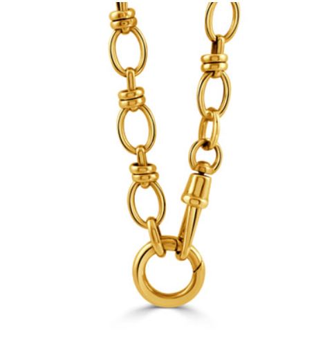 Fancy Link Chain in 14K Yellow Gold, 18in