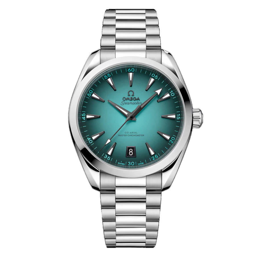 41mm Seamaster Aqua Terra 150M Watch with Turquoise Dial in Stainless Steel, Bracelet
