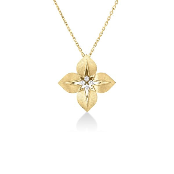 Aurora 0.17ct Diamond Pendant in 18K Yellow and White Gold on 17" chain