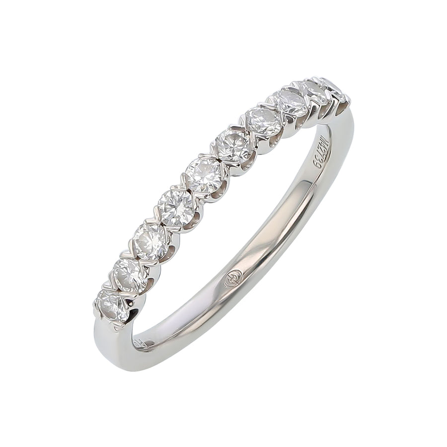 Christopher Designs 0.53ct Diamond Prong Set Band in Platinum, Size 7.75