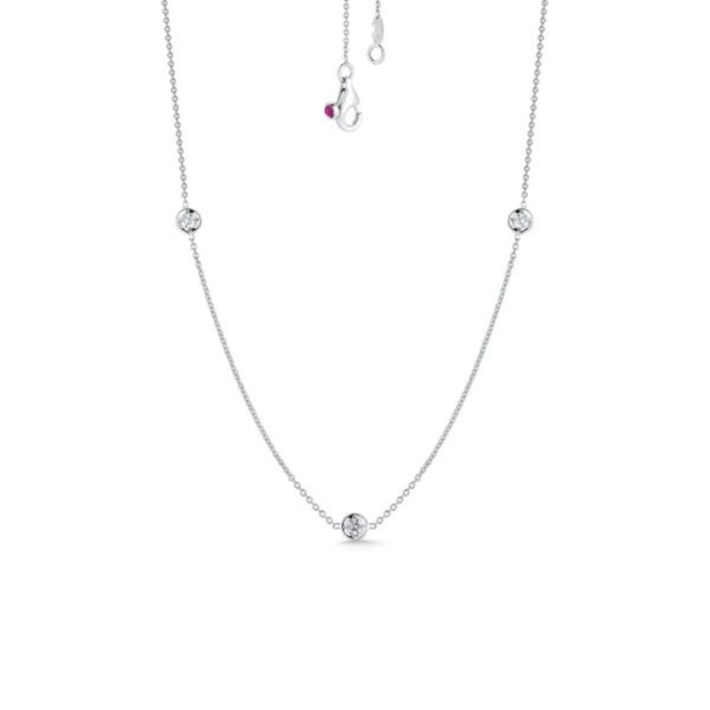 Diamonds by the Inch Diamond Station Necklace in 18K White Gold, 18in