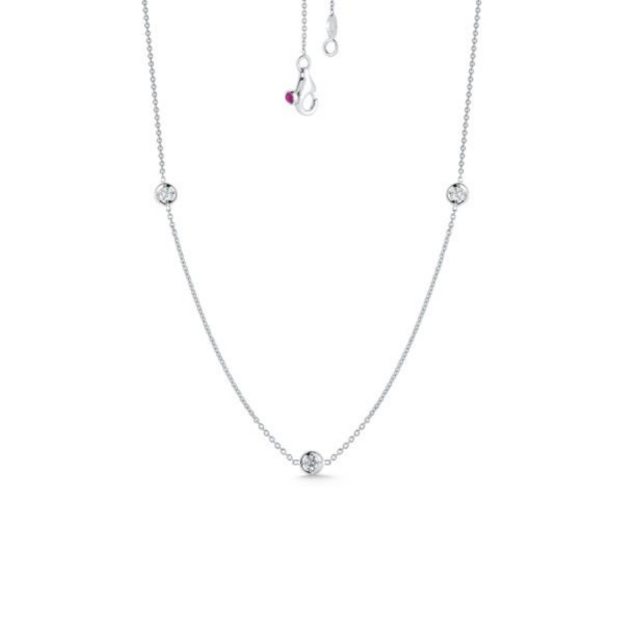 Diamonds by the Inch Diamond Station Necklace in 18K White Gold, 18in