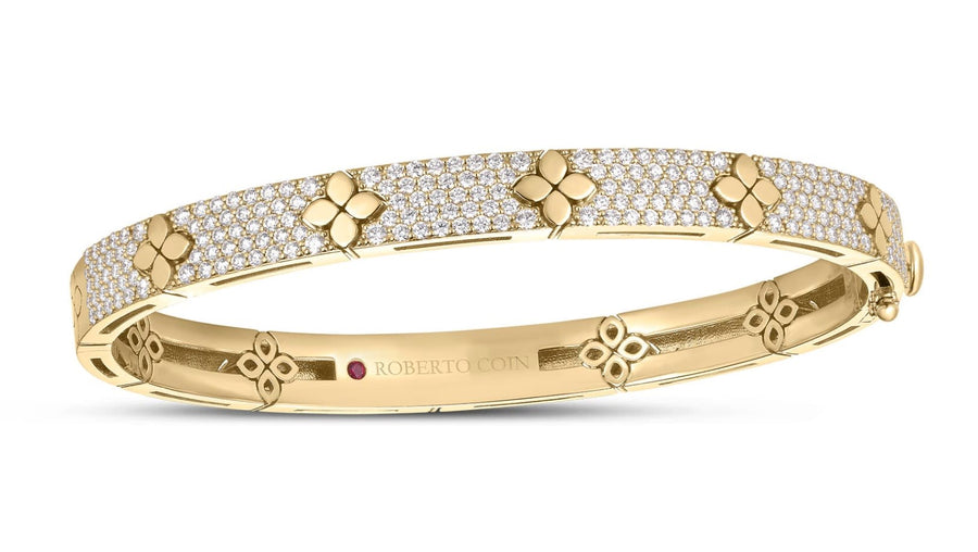 Love in Verona Diamond Bangle Bracelet in 18K Yellow Gold