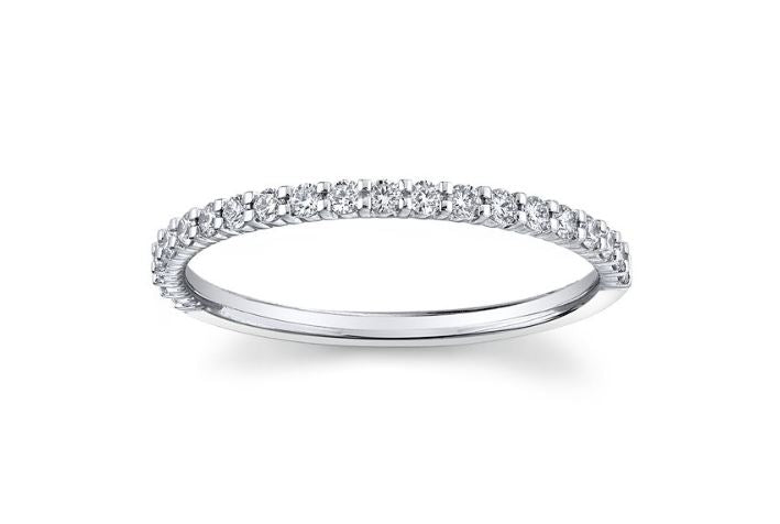 Petite Prong 0.24-0.27ct Diamond Band in Platinum, size 6.5