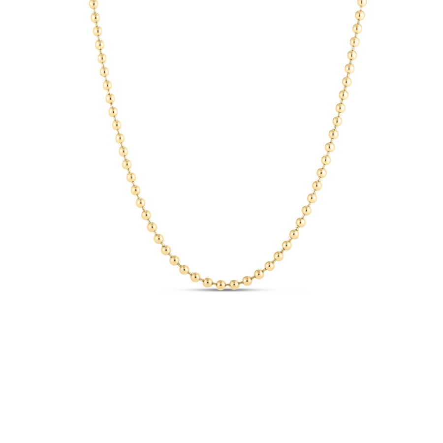 Classic Large Bead Chain in 18K Yellow Gold, 18in