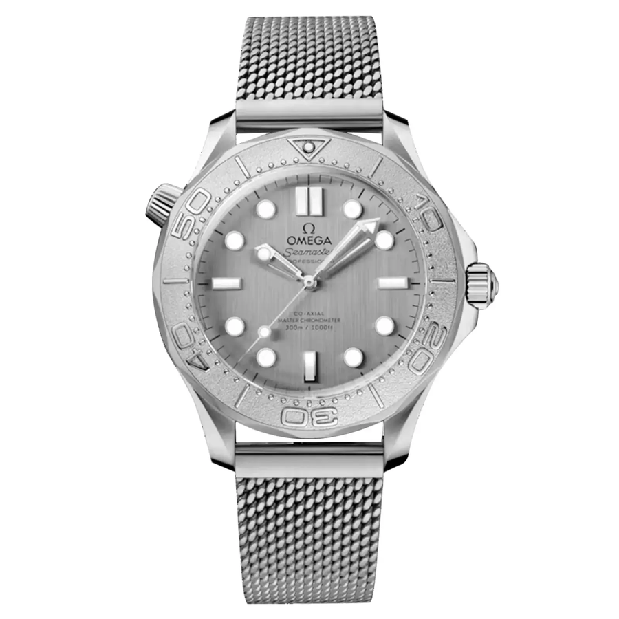42mm Seamaster Diver 300M Watch with Grey Dial in Stainless Steel, Bracelet