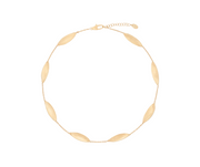 Lunaria Twist Short Station Necklace in 18K Yellow Gold, 16.5"