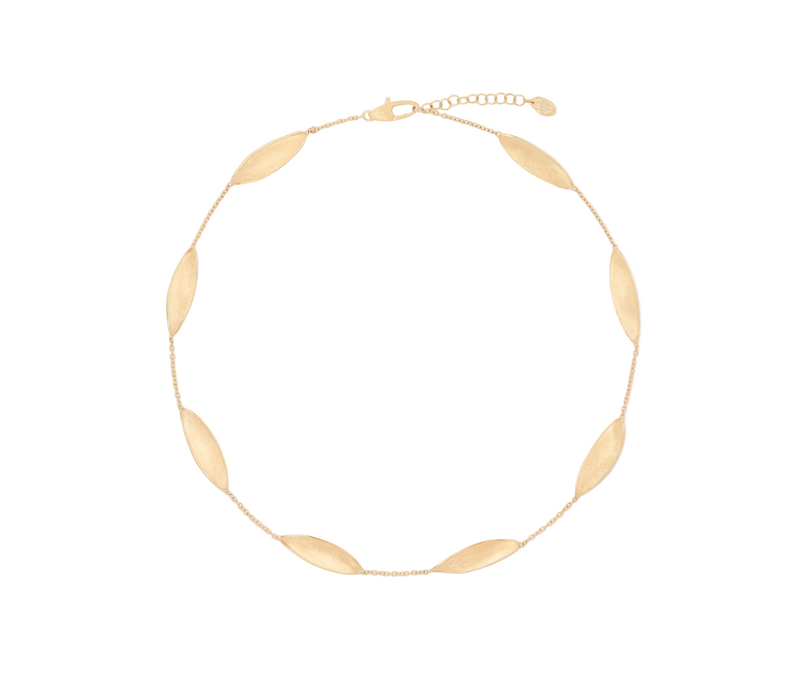 Lunaria Twist Short Station Necklace in 18K Yellow Gold, 16.5"