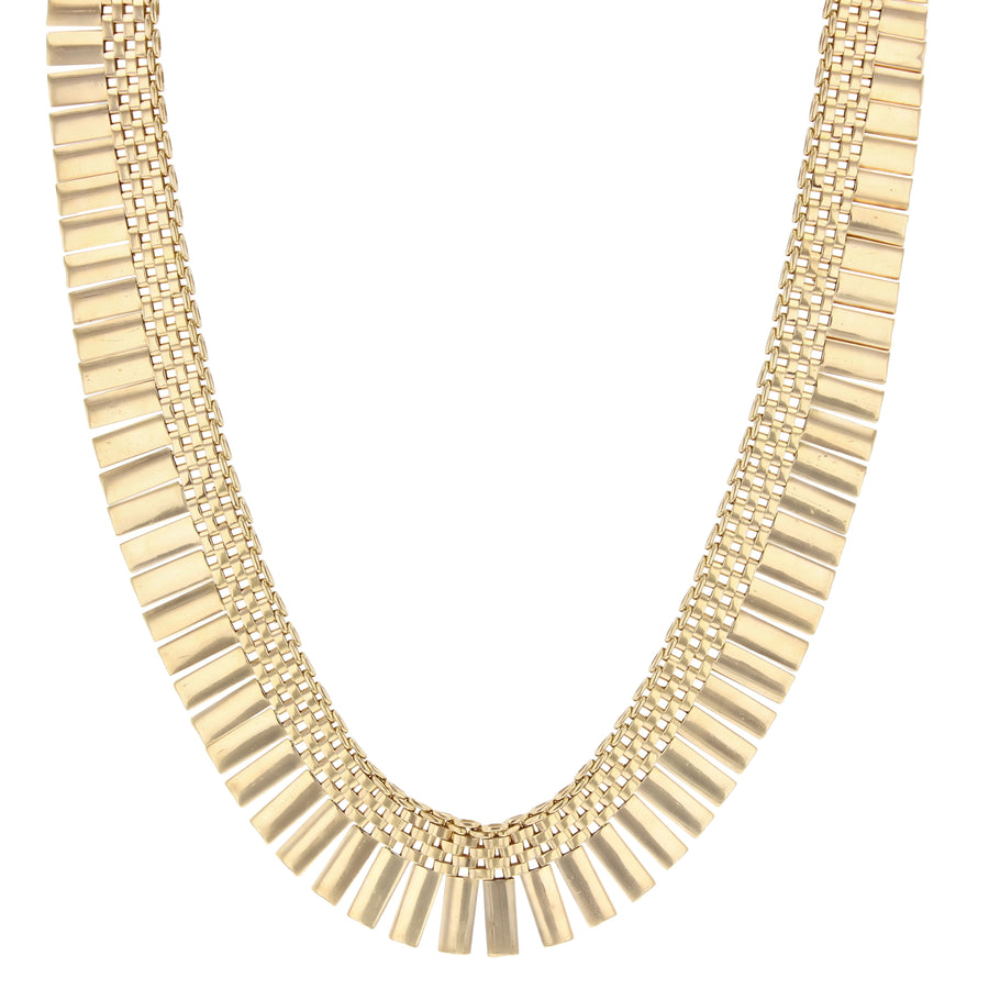 Retro Brick Mesh Necklace in 18K Rose Gold, 17"